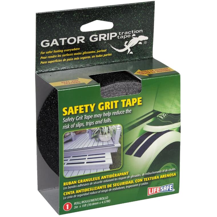 Gator Grip Safety Grit Tape - Black, 2" x 15'