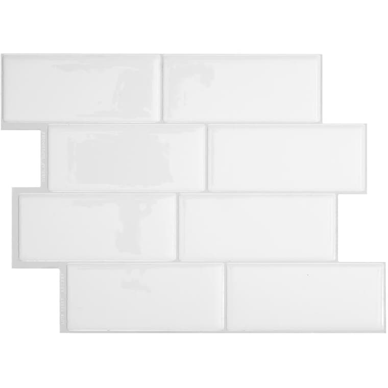 Paquet de 4 carreaux muraux autocollants pour dosseret Campagnola de la collection Metro, 11,56 x 8,38 po