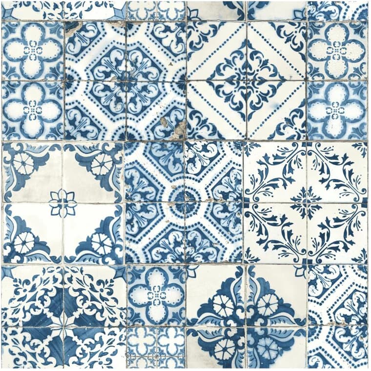 Papier-peint peler-coller à motif méditerranéen, 20,5 po x 16,5 pi
