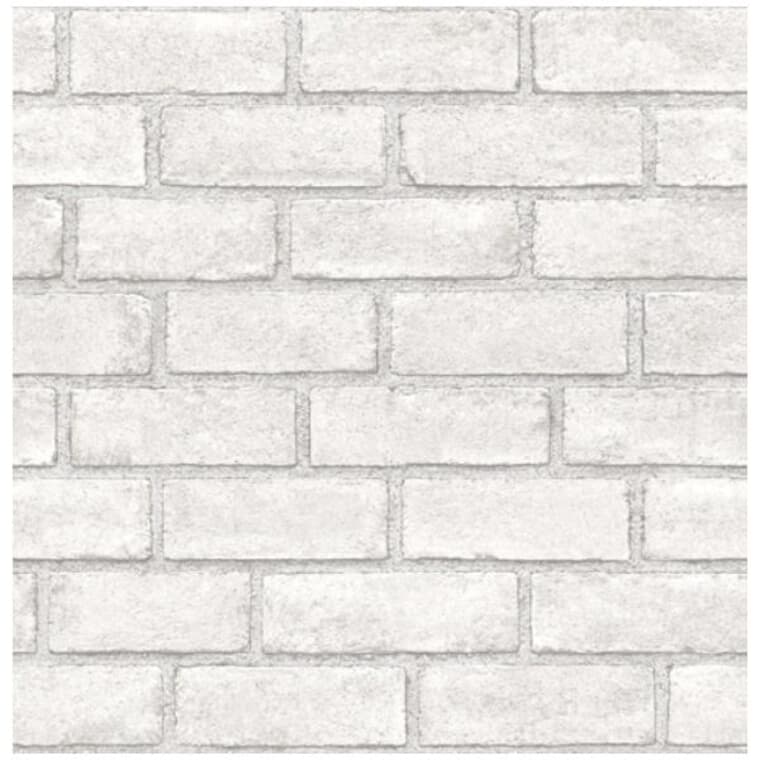 Brick Peel & Stick Wallpaper - White, 20.5" x 18'