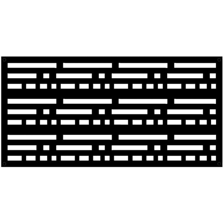 Panneau décoratif Morse de 2 pi x 4 pi, noir