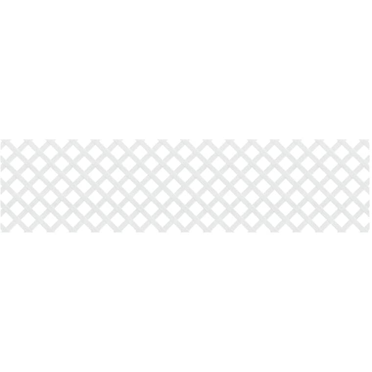 Treillis d'intimité classique ultra léger en vinyle de 2 pi x 8 pi, blanc