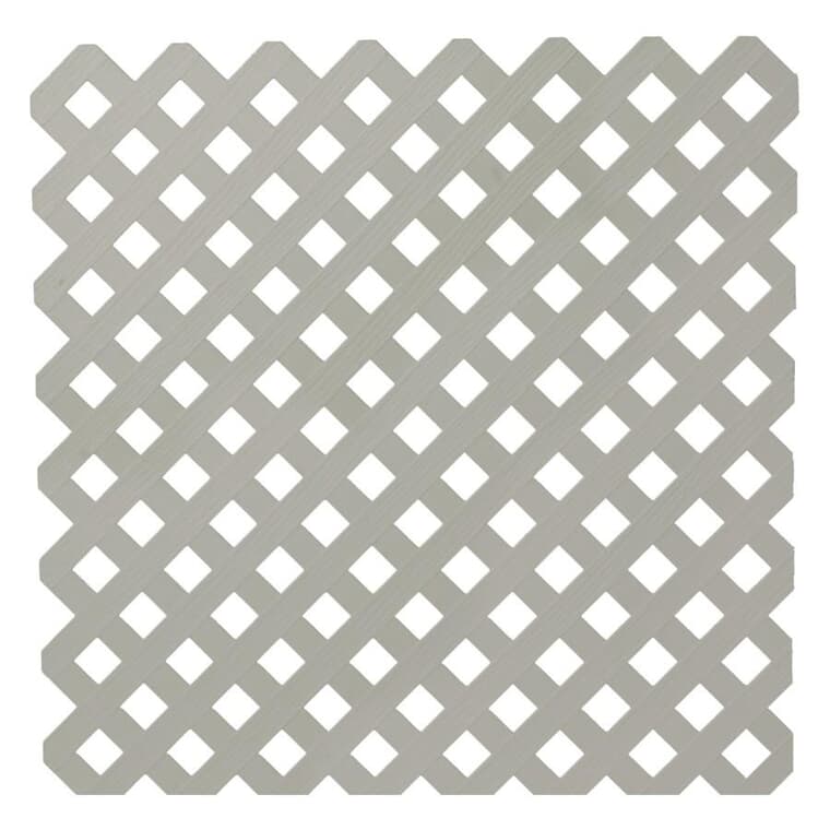 Treillis d'intimité classique ultra léger en vinyle de 4 pi x 8 pi, gris