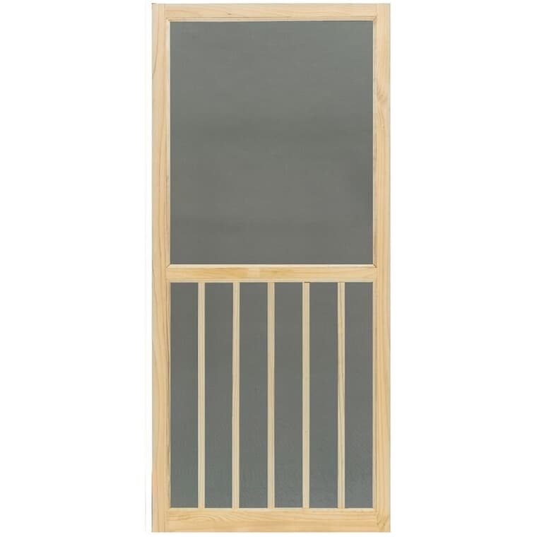 30" x 80" 5-Bar Pine Screen Door