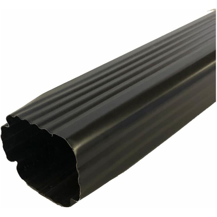 2" x 3" x 10' Aluminum Gutter Downpipe - Black