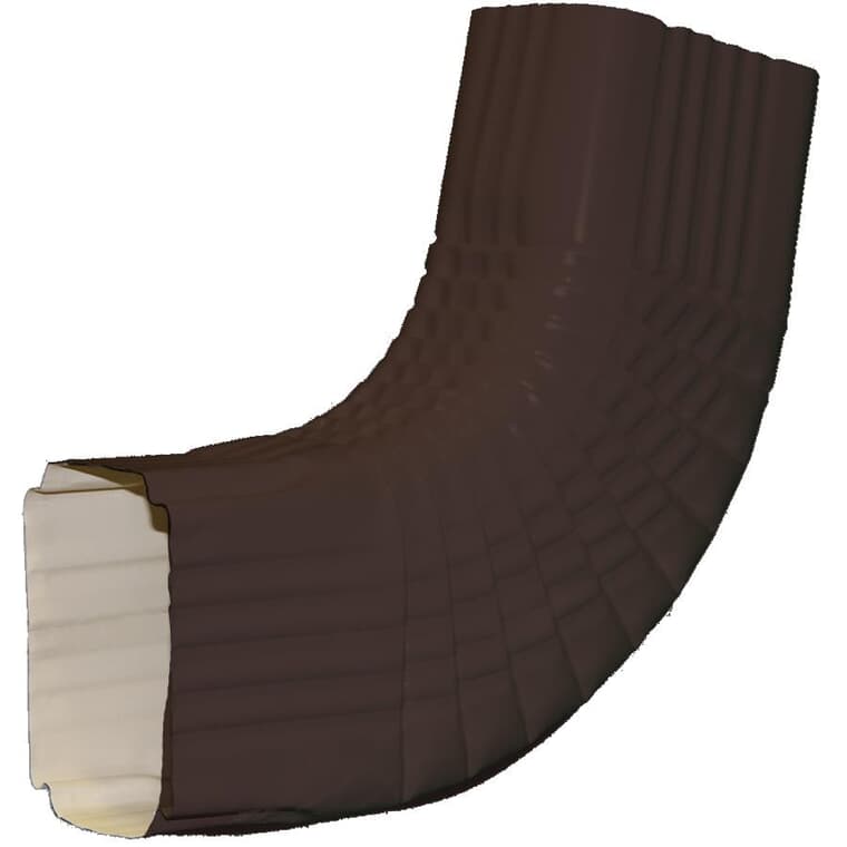 Coude pour gouttière de 2 po x 3 po en aluminium de catégorie B, brun chocolat