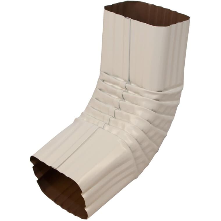 2" x 3" 75 Degree White A Style Aluminum Gutter Elbow