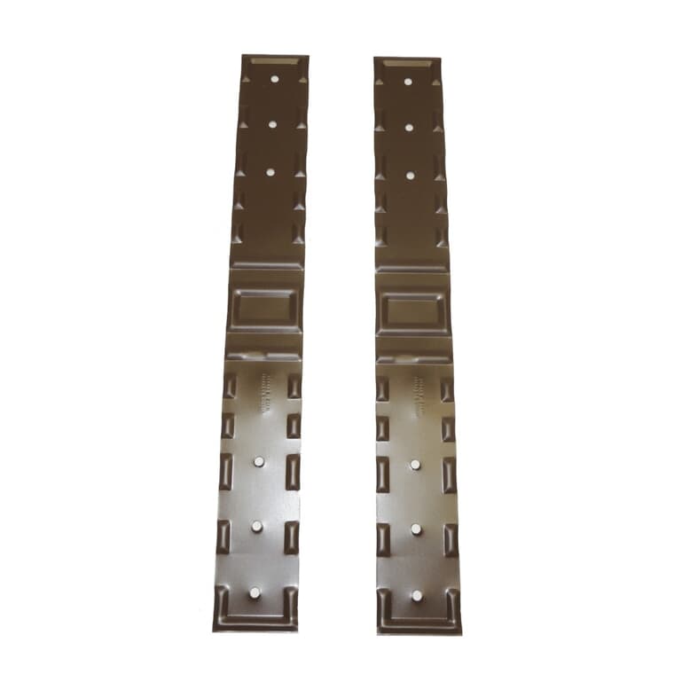 2 Pack Brown Aluminum Gutter Downpipe Straps