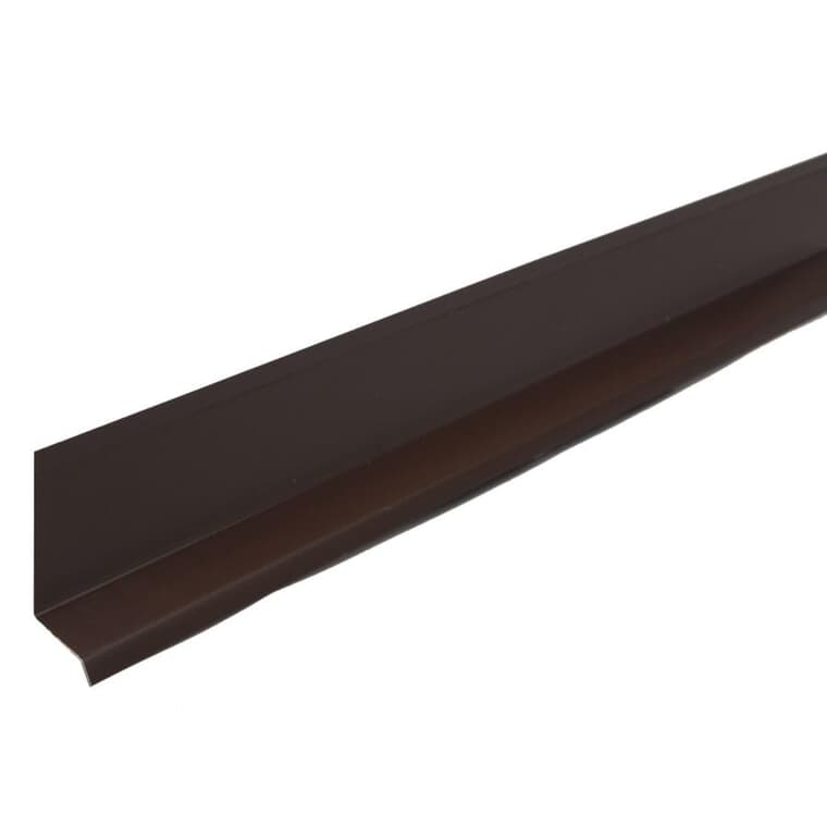 7/8" Chocolate Brown Semi Gloss Aluminum Gutter Drip Cap
