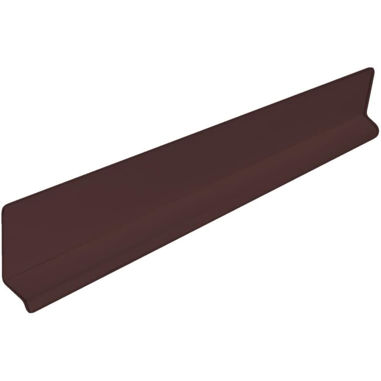 1-3/8" Chocolate Brown Semi Gloss Aluminum Gutter Drip Cap