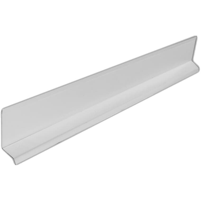1-3/8" White Aluminum Gutter Drip Cap