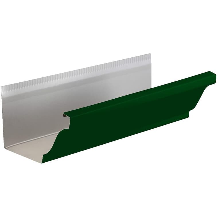 5" x 10' K Style Forest Green Semi Gloss Aluminum Eavestrough
