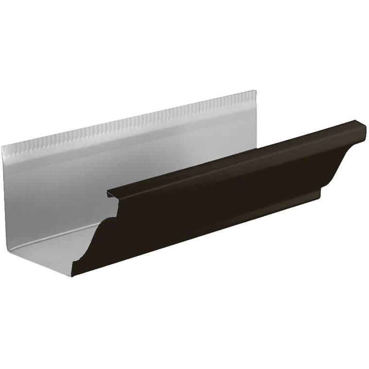 5" x 20' K Style Commercial Brown Aluminum Eavestrough