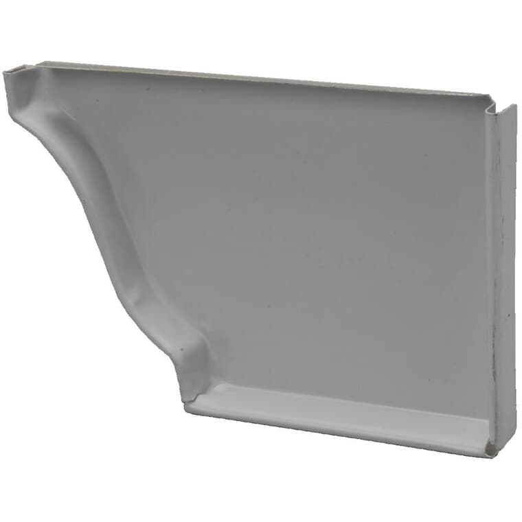 5" Right Hand K Style Charcoal Aluminum Gutter End Cap