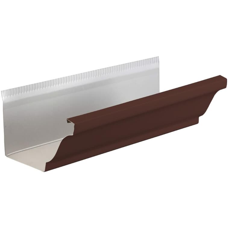4" x 10' K Style Chocolate Brown Aluminum Eavestrough
