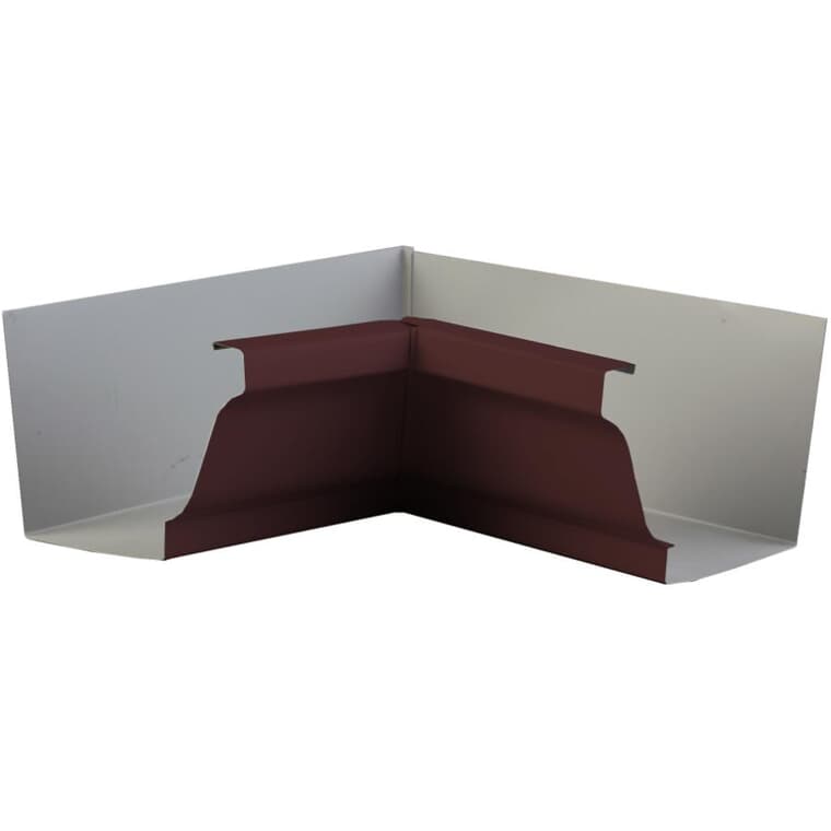 5" K-Style Chocolate Brown Outside Aluminum Gutter Mitre