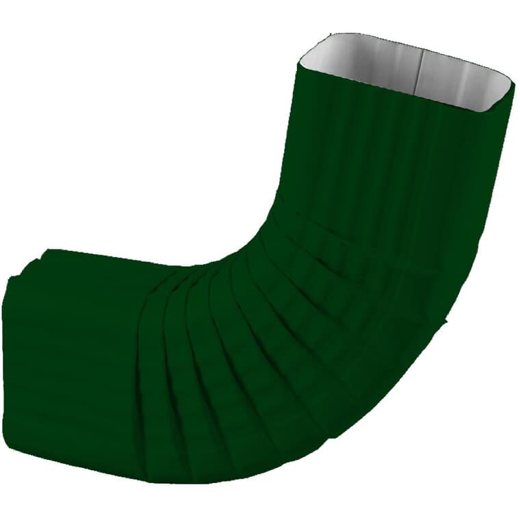 2-1/2" Square Forest Green Aluminum Gutter Elbow