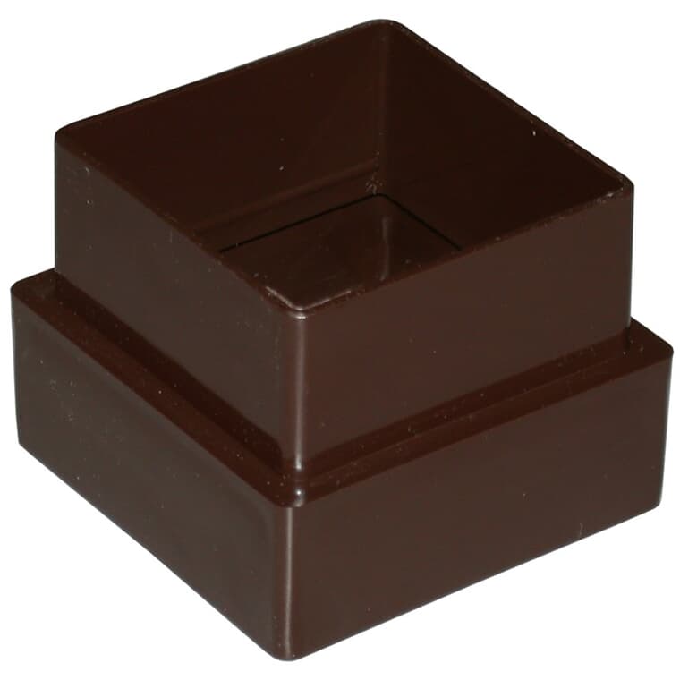 Contemporary Square Brown Vinyl Gutter Connector