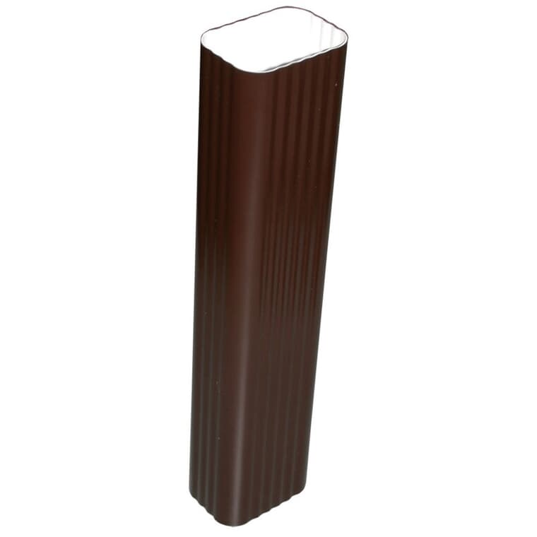 2" x 3" x 10' Traditional Brown Vinyl Gutter Downpipe