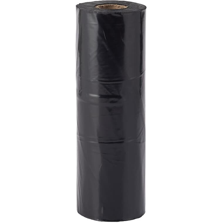 Pellicule robuste en poly en rouleau de 12 po x 300 pi, noir, couvre 300 pieds carrés