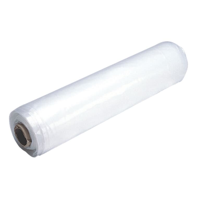 120" x 150' Roll Light Duty Clear Poly Film, covers 1500 sq. ft