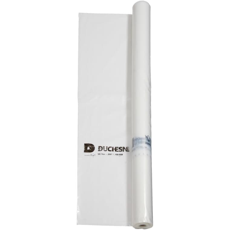 120" Ultra+ Clear "J" Fold Vapour - Barrier Poly Film 6MIL CGSB - covers 1000 sq. ft.