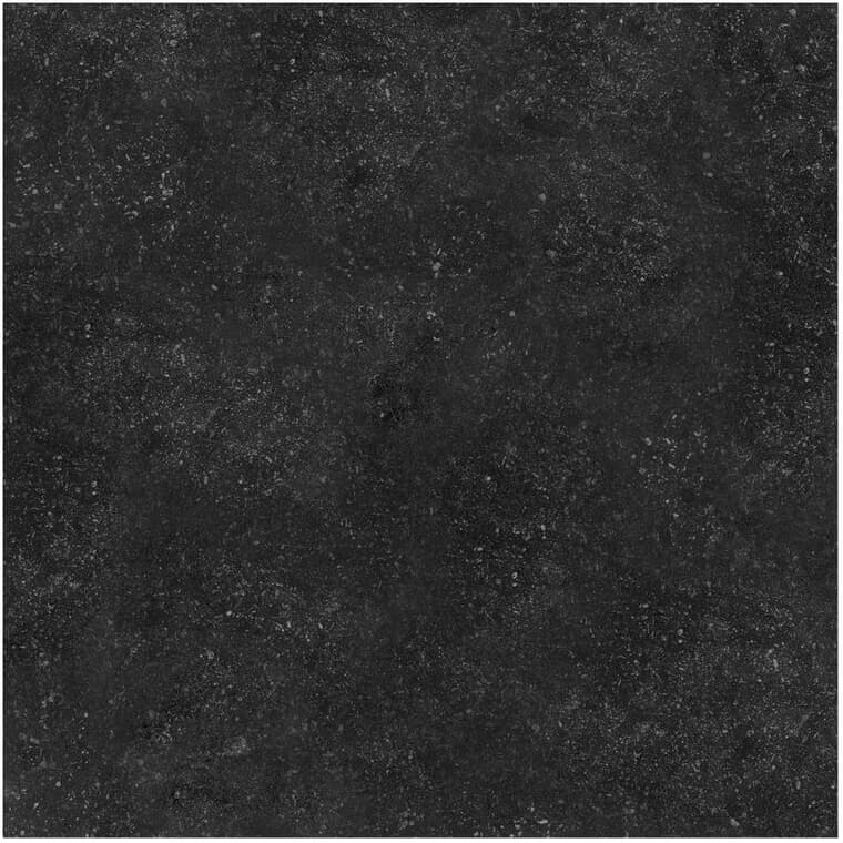 Revêtement de sol en carreaux de porcelaine pour l'extérieur Pietra, noir, 24 po x 24 po, 8 pi2, paquet de 2