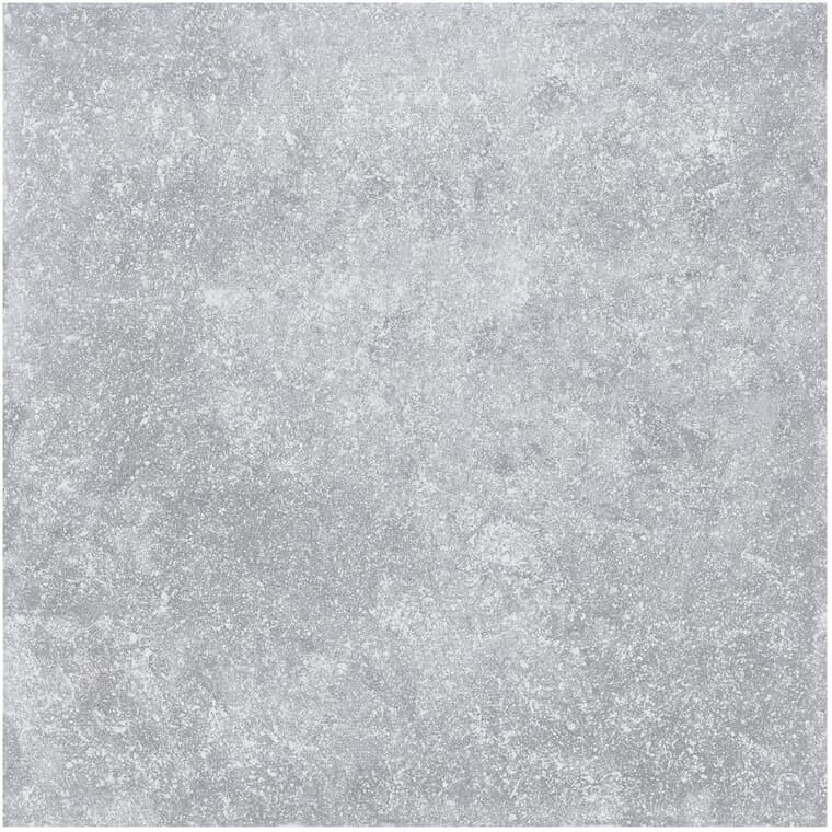 Revêtement de sol en carreaux de porcelaine pour l'extérieur Pietra, gris, 24 po x 24 po, 8 pi2, paquet de 2