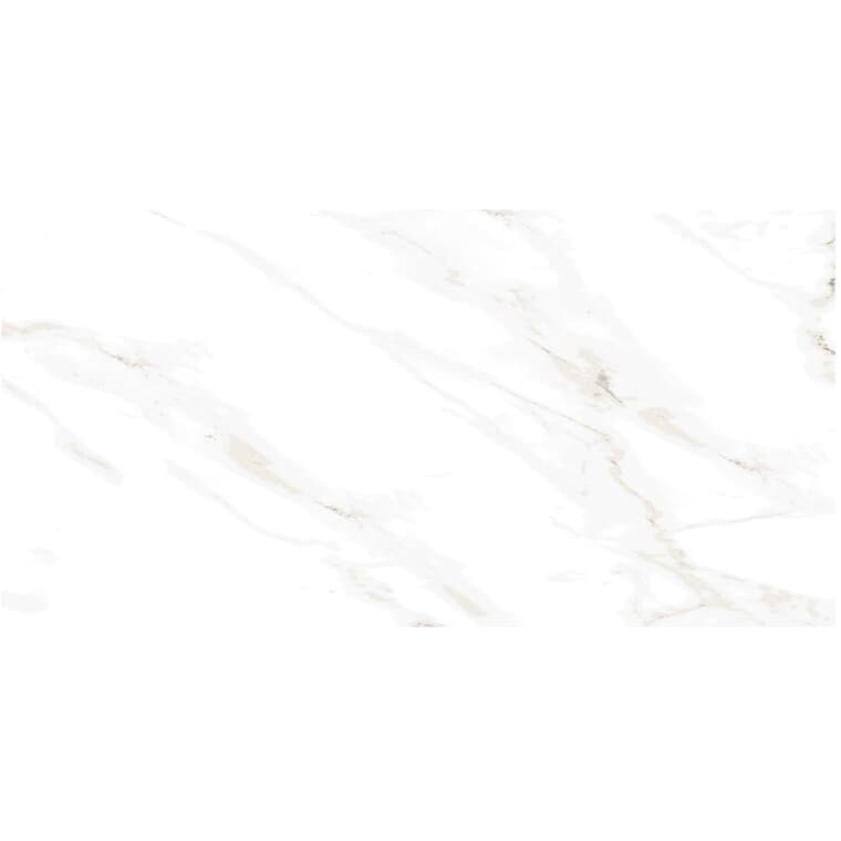 Carreaux de revêtement de sol en porcelaine de la collection Naos de 12 po x 24 po, 15,3 pieds carrés, blanc Brillo