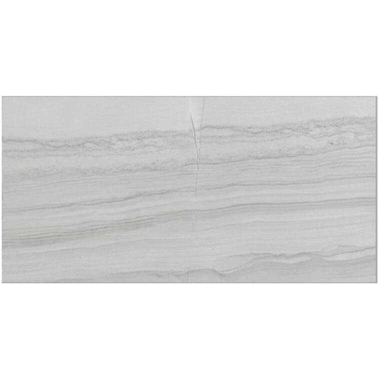 Carreaux de revêtement de sol en porcelaine de la collection Beaubridge de 12 po x 24 po, 15,01 pieds carrés, gris