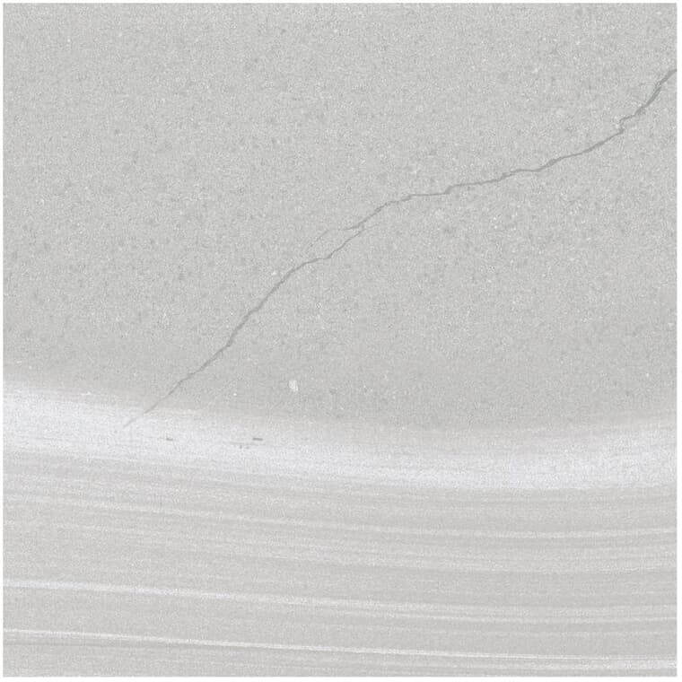 Carreaux de revêtement de sol en porcelaine de la collection Linear Stone de 12 po x 24 po, 15,01 pieds carrés, gris