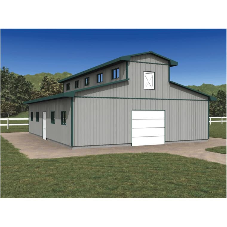 36' x 48' x 10' Horse Stable Farm Building Package