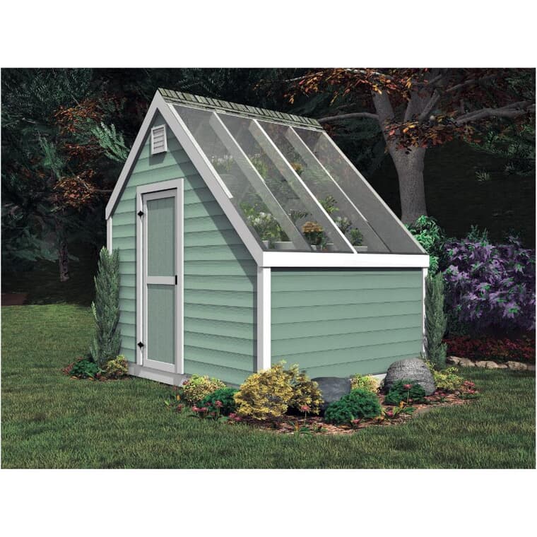 8' x 10' Vinyl Sided Gable Green House Shed