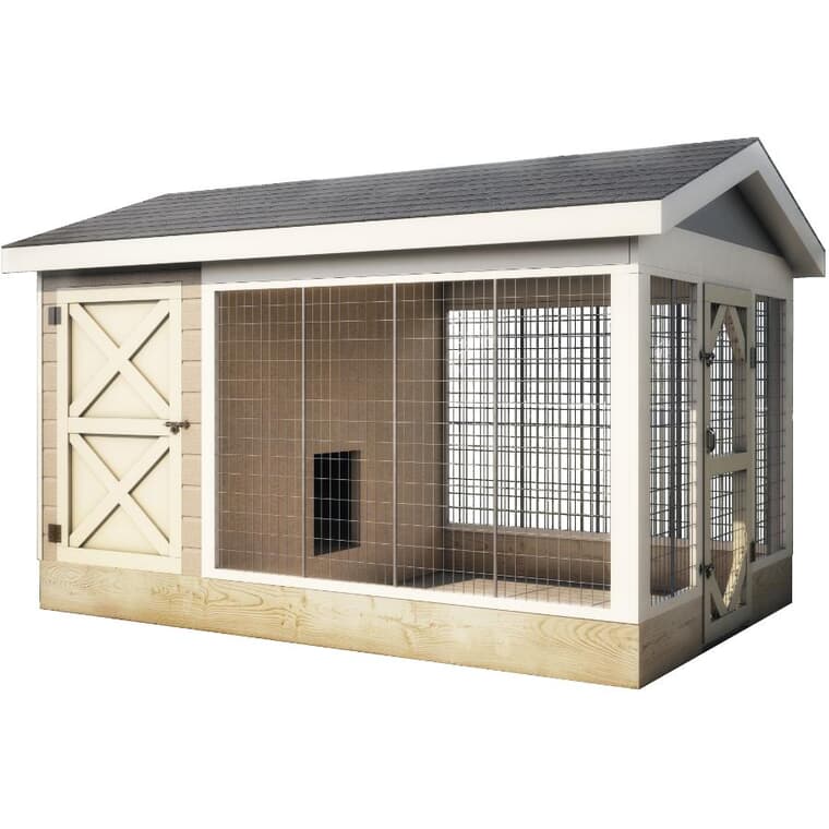 8' x 12' Decorative Plywood Dog Kennel Package