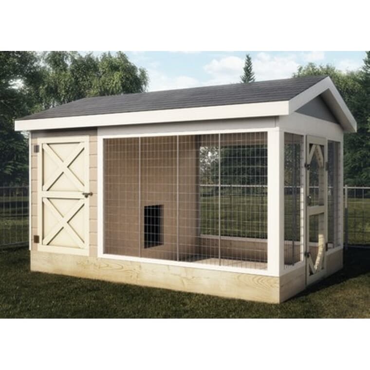 8' x 12' Dog Kennel Package, with Vinyl Siding