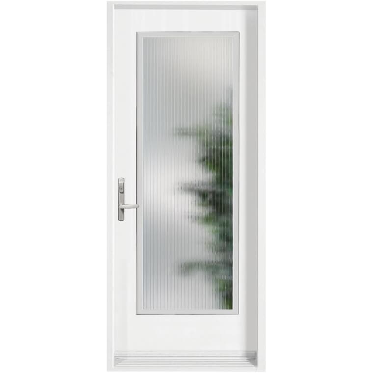 34" x 80" Right Hand Steel Door, with Linea Contemporary 21" x 65" Low-E Glass Lite