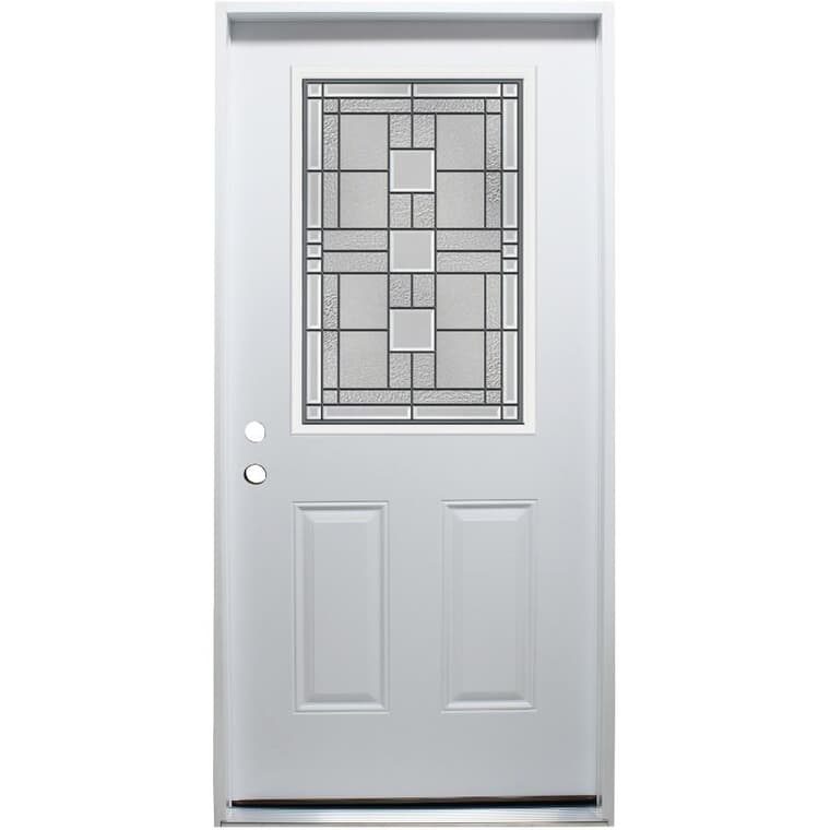 34" x 80" Right Hand Polytech Steel Door, with Monterey 22" x 36" Lite