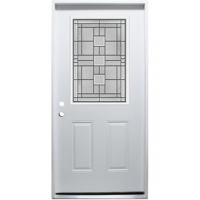 36" x 80" Right Hand Polytech Steel Door, with Monterey 22" x 36" Lite