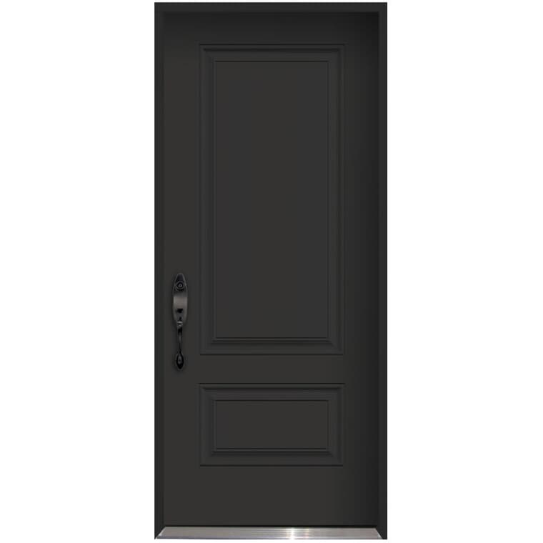 36" x 80" Polytech Right Hand Black and White Steel Door