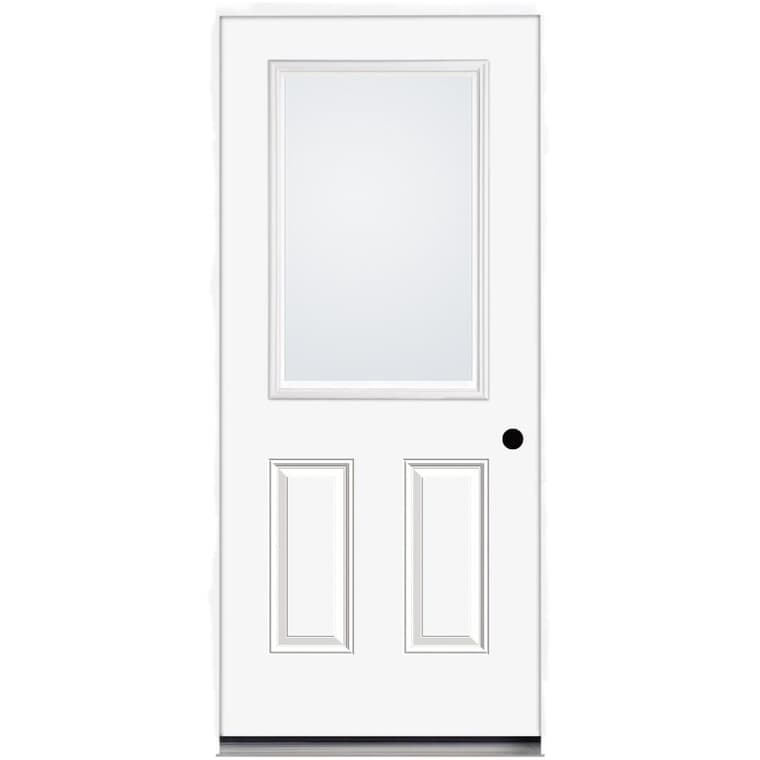 32" x 80" Super Saver Left Hand Steel Door, with 22" x 36" Lite