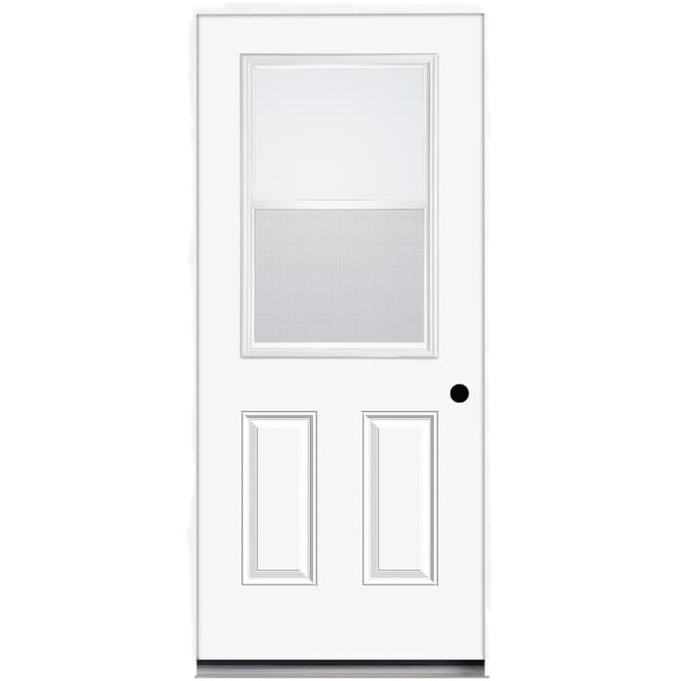 32" x 80" Super Saver Left Hand Steel Door, with Vented 22" x 36" Lite