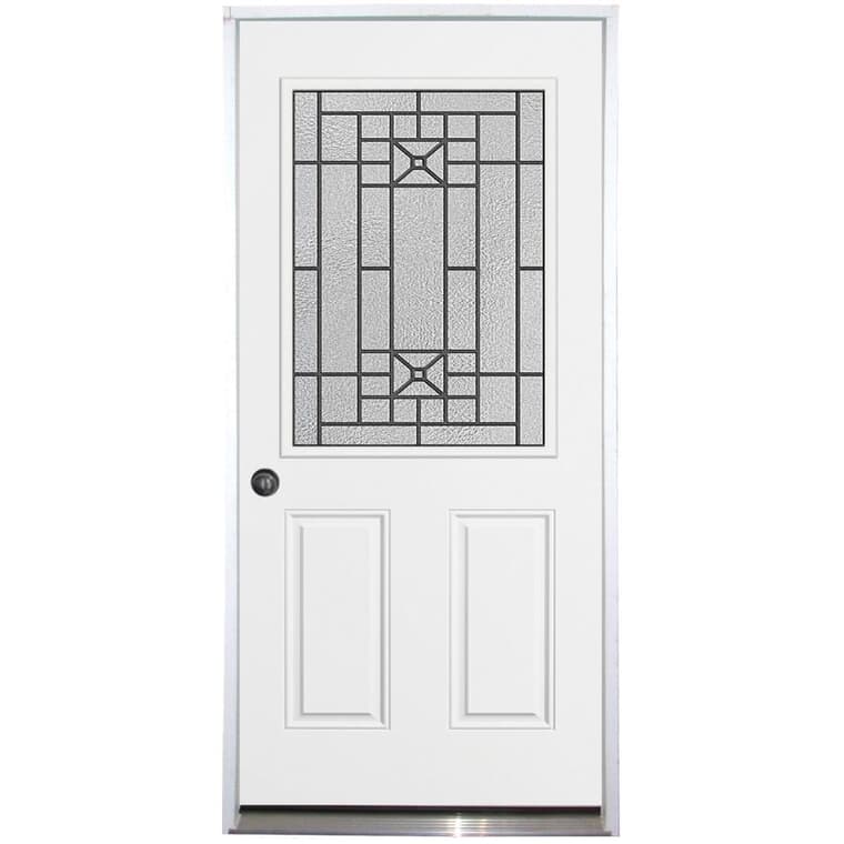 32" x 80" Right Hand Polytech Courtyard Steel Door, with 22" x 36" Lite