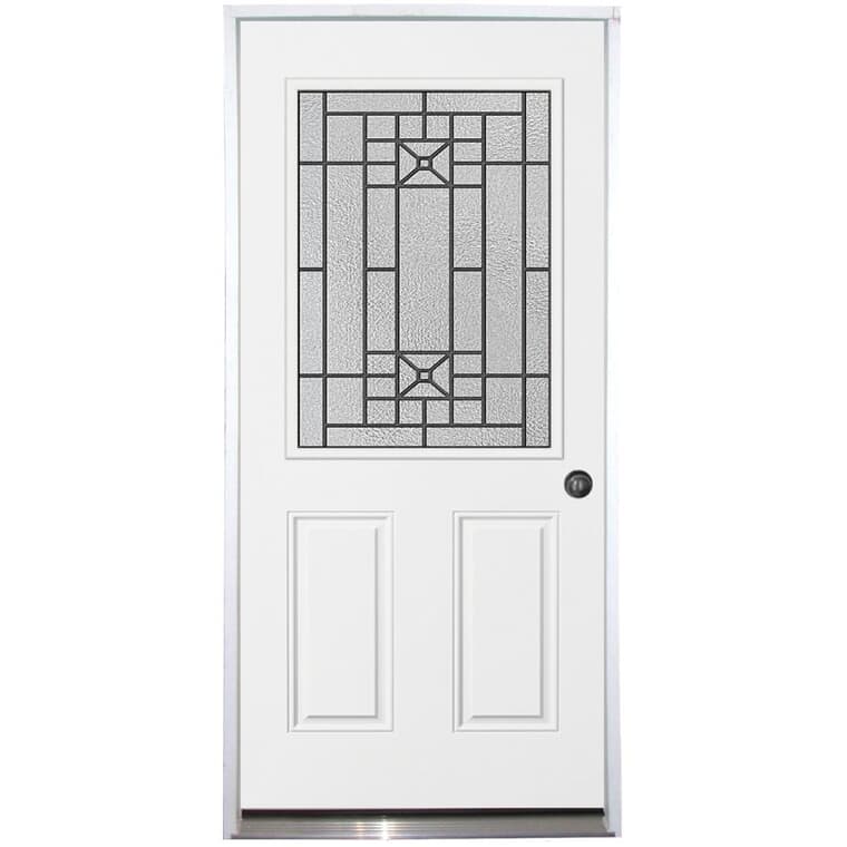 34" x 80" Left Hand Polytech Courtyard Steel Door, with 22" x 36" Lite