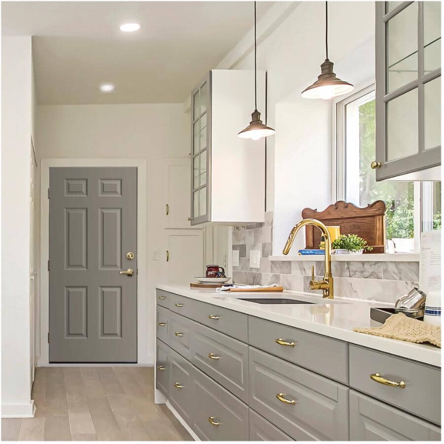ALLIANCE DOOR PRODUCTS 36" x 80" Traditions 6 Panel Left Hand Steel ...