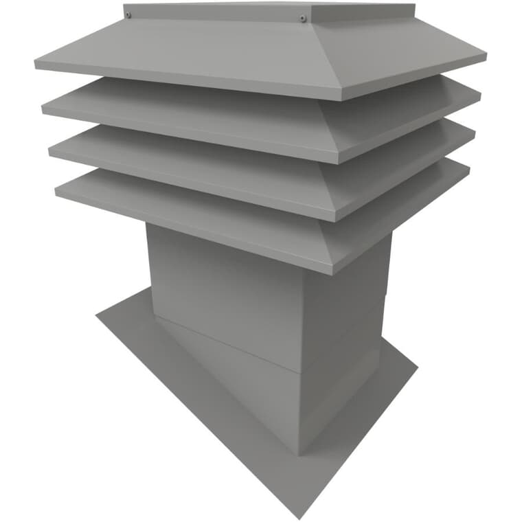 Évent de toit incliné Maximum gris, 12 po x 12 po