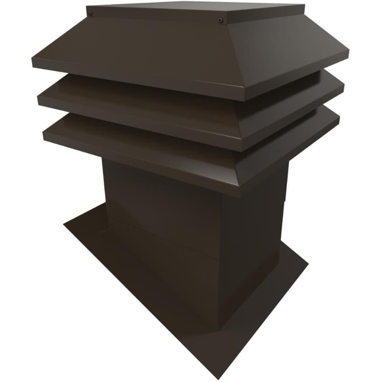 Ventilateur de toit incliné brun, 12 po x 12 po