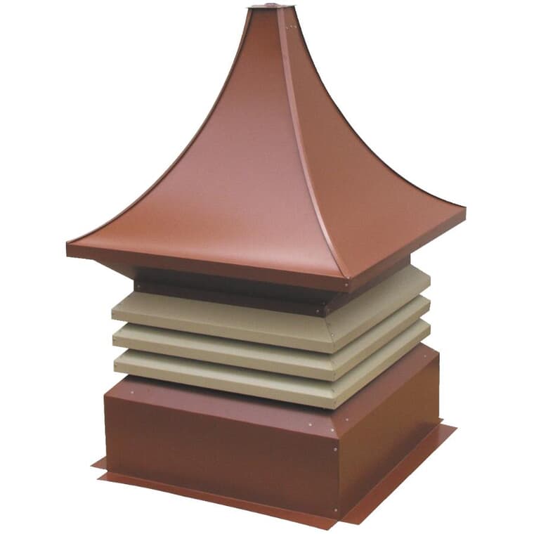Évent de toit coupole en métal, 24 po x 24 po