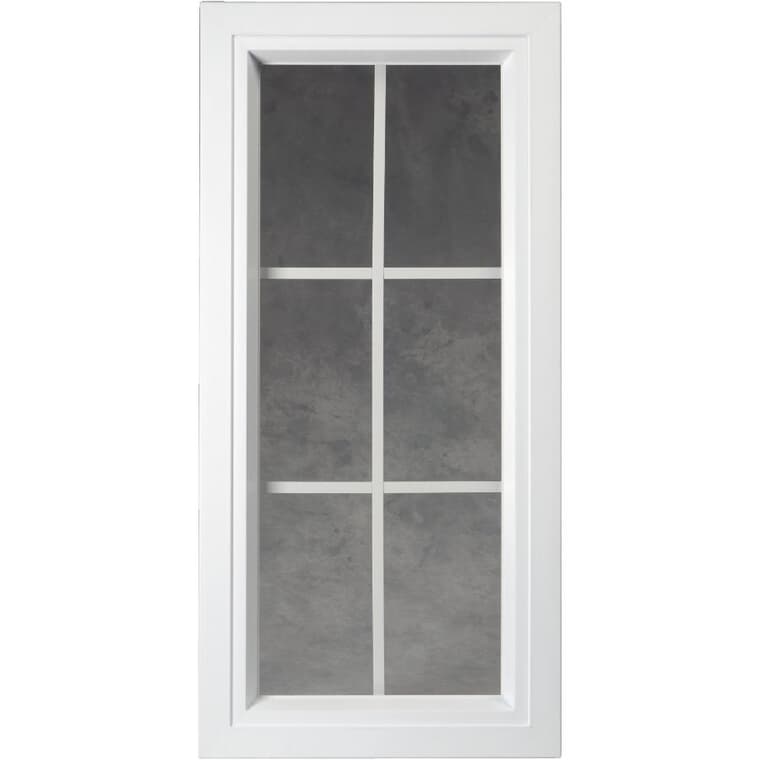 Fenêtre fixe en vinyle de 17 po x 35 po avec grilles blanches