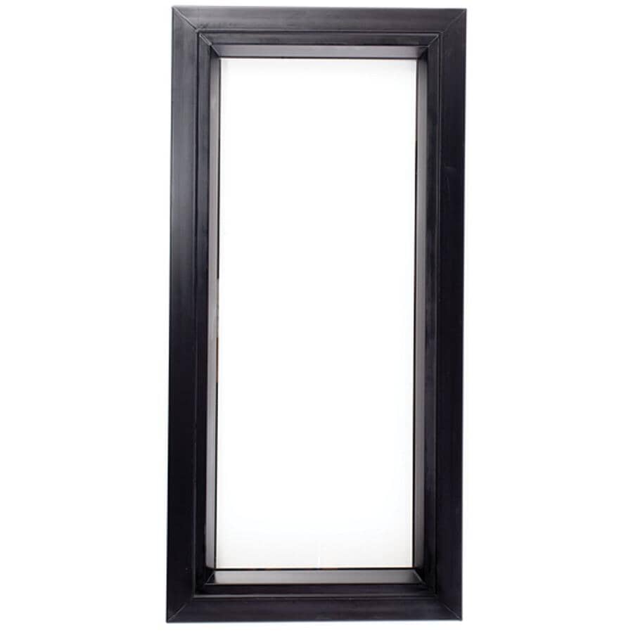 PRESTOFEN:17" x 35" Black PVC Fixed Shed Window