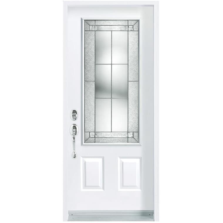 34" x 80" Right Hand Steel Door, with Rodin 23" x 49" Low-e Lite